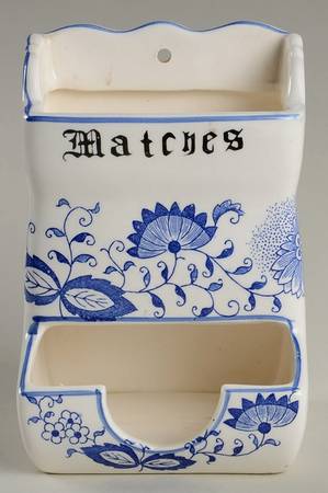 Blue Onion Match Box Holder