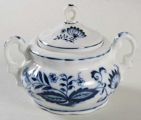 Blue Onion Mini Sugar Bowl & Lid