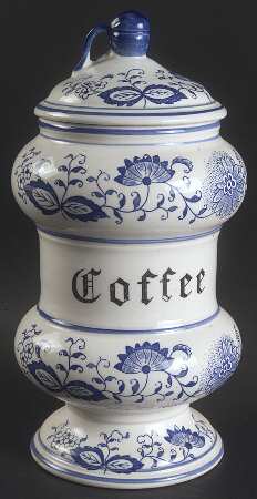 Blue Onion Coffee Canister & Lid