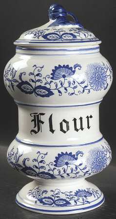 Blue Onion Flour Canister & Lid