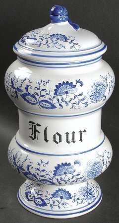 Blue Onion Flour Canister & Lid