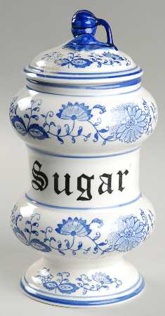Blue Onion Sugar Canister & Lid