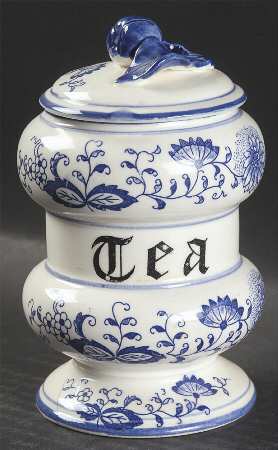 Blue Onion Tea Canister & Lid