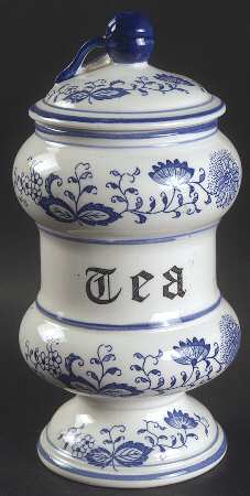 Blue Onion Tea Canister & Lid