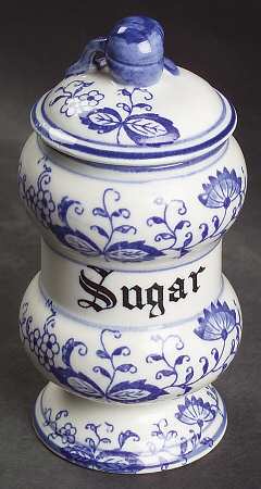 Blue Onion Sugar Bowl & Lid