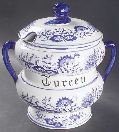 Blue Onion Tureen &  Lid