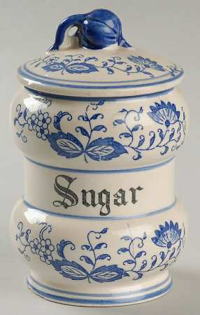 Blue Onion Sugar Bowl & Lid