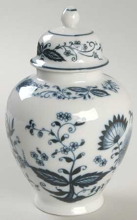Blue Onion Small Ginger Jar & Lid