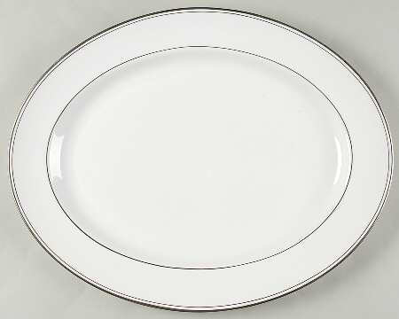 Corona Platinum 15" Oval Serving Platter