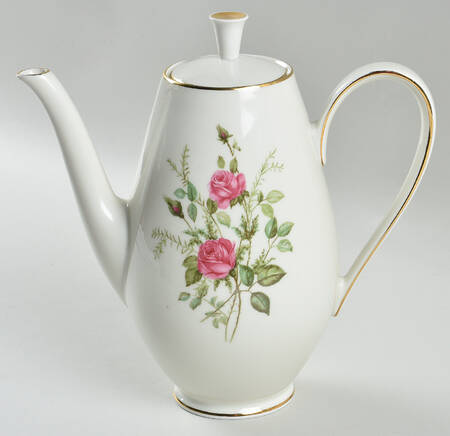 Moosrose (Gold Trim) Coffee Pot & Lid by Alka