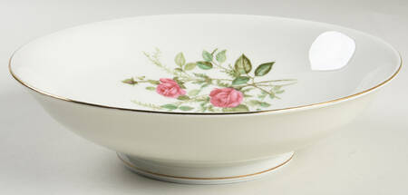 Moosrose (Gold Trim) 9" Round Vegetable Bowl by Alka