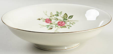 Moosrose (Gold Trim) 10" Round Vegetable Bowl by Alka