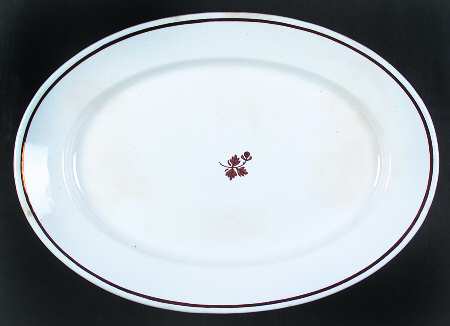 Tea Leaf (Smooth, Not Embossed Rim) 16" Oval Serving Platter