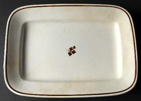 Tea Leaf (Smooth, Not Embossed Rim) 16" Rectangular Serving Platter