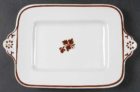 Tea Leaf (Smooth, Not Embossed Rim) 9" Rectangular Tray