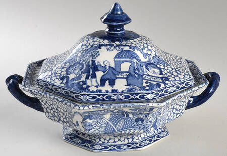 Chinese Bird Round Covered Vegetable by Adams China