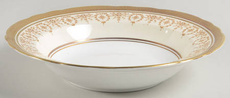 Gold Dowery Rim Soup Bowl by John  Aynsley & Sons