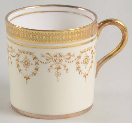 Gold Dowery Flat Demitasse Cup