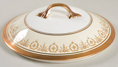 Gold Dowery Lid for Round Vegetable by John  Aynsley & Sons