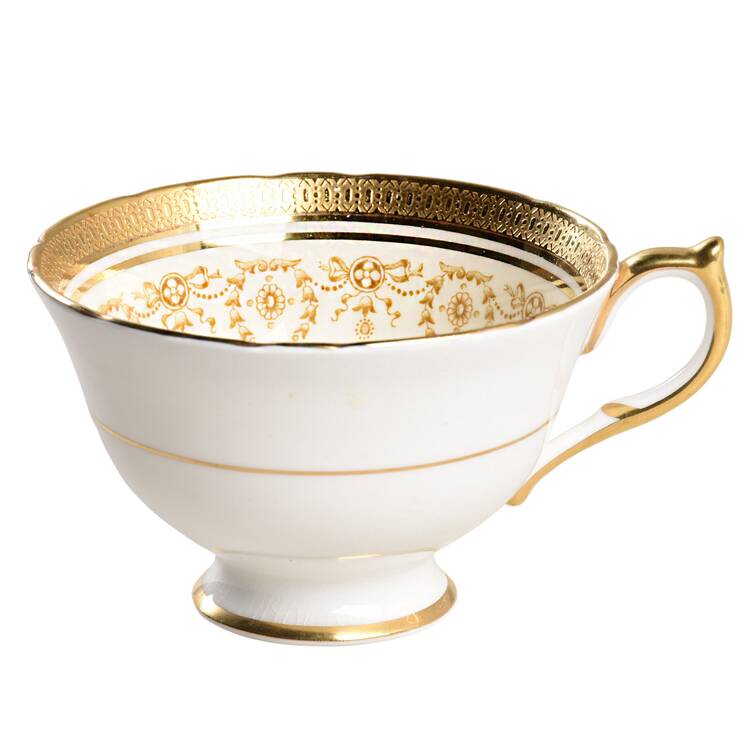 Gold Dowery Footed Cup by John  Aynsley & Sons
