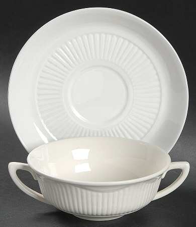 Empress Flat Cream Soup Bowl & Saucer Set
