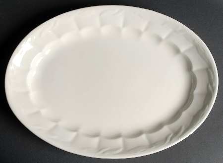 Ceres White 16" Oval Serving Platter