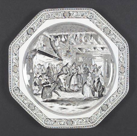 Dickens Black Salad Plate