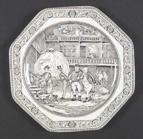 Dickens Black Salad Plate