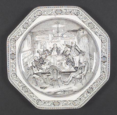Dickens Black Salad Plate