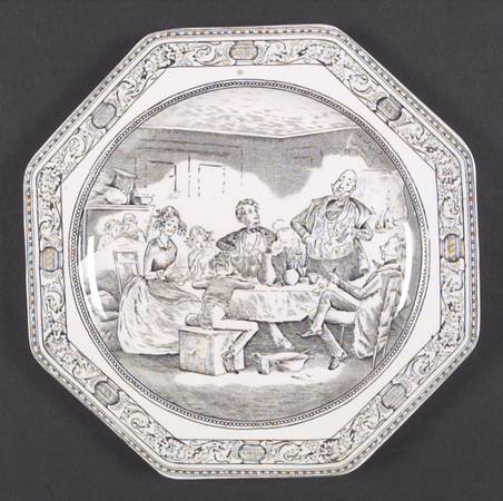 Dickens Black Salad Plate