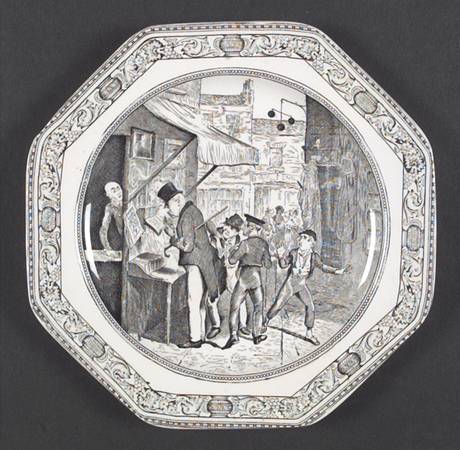 Dickens Black Salad Plate