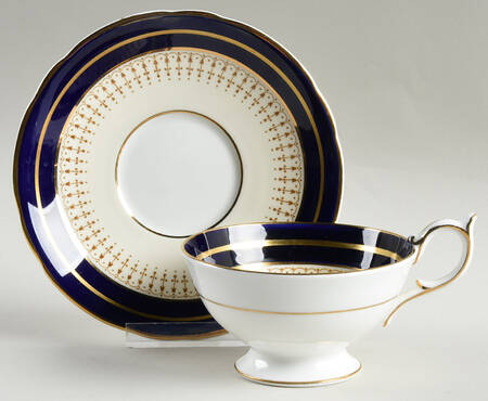 Lynton Cobalt Blue Footed Cup & Saucer Set
