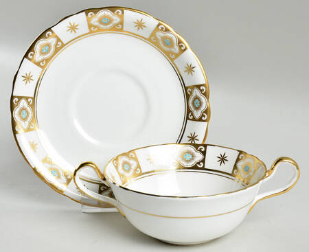 Belmont (Scalloped) Flat Cream Soup Bowl & Saucer Set
