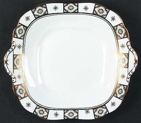 Belmont (Scalloped) Square Handled Cake Plate