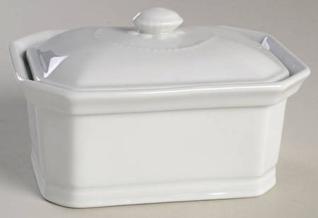 Classic Whiteware Pate Box & Lid