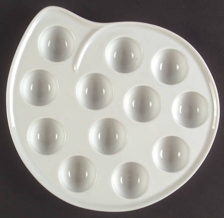Classic Whiteware 12 Hole Escargot/Snail Dish