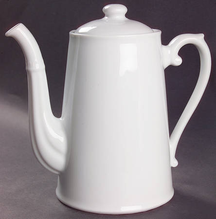 Classic Whiteware Coffee Pot & Lid