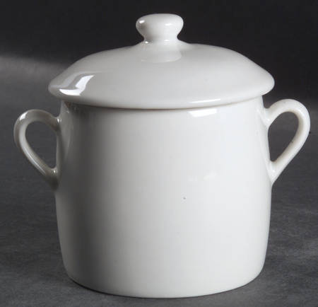 Classic Whiteware Sugar Bowl & Lid