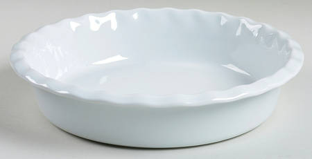 Classic Whiteware Ruffled Edge Pie Serving Plate