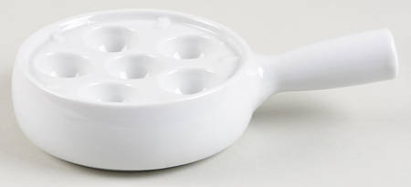Classic Whiteware 6 Hole Escargot/Snail Dish