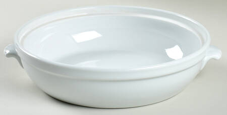 Classic Whiteware 9" Round Entree Dish No Lid