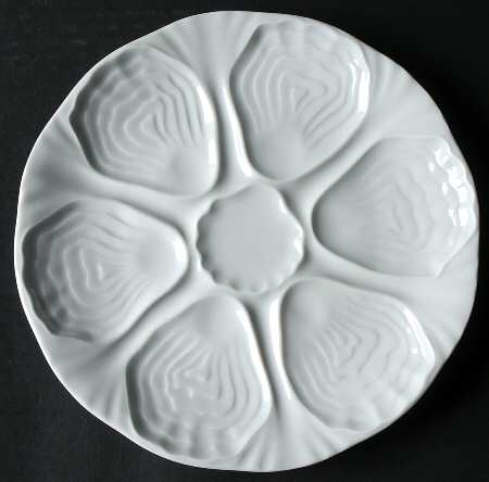 Classic Whiteware Oyster Plate