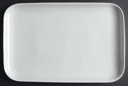 Classic Whiteware Rectangular Tray 11"