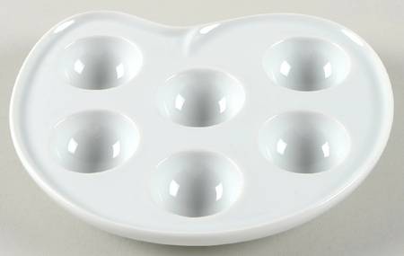 Classic Whiteware 6 Hole Escargo/Snail Dish