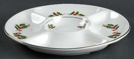 Christmas Holly (Porcelain) 5-Part Relish