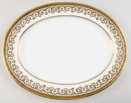 Kenilworth Ivory (Smooth) 16" Oval Serving Platter by John  Aynsley & Sons