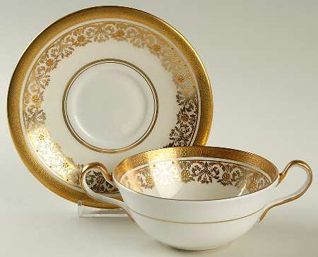 Kenilworth Ivory (Smooth) Flat Cream Soup Bowl & Saucer Set