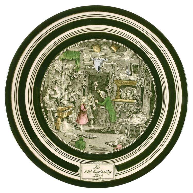 Dickens Green 9" Wall Plate