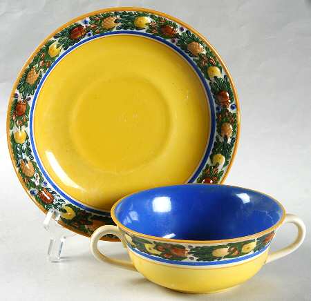 ADA93 Flat Cream Soup Bowl & Saucer Set