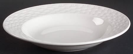 Belleek Basketweave Large Rim Soup Bowl